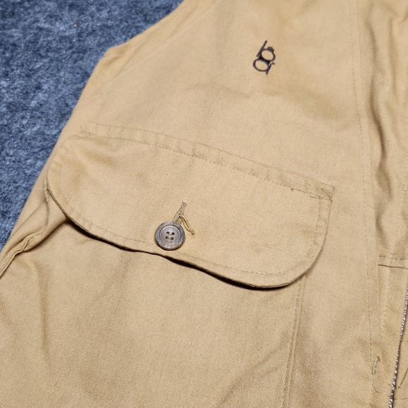 Vintage Bob Allen Shooting Vest Upland Field Hunting Leather Padded Game Bag L - Picture 2 of 9